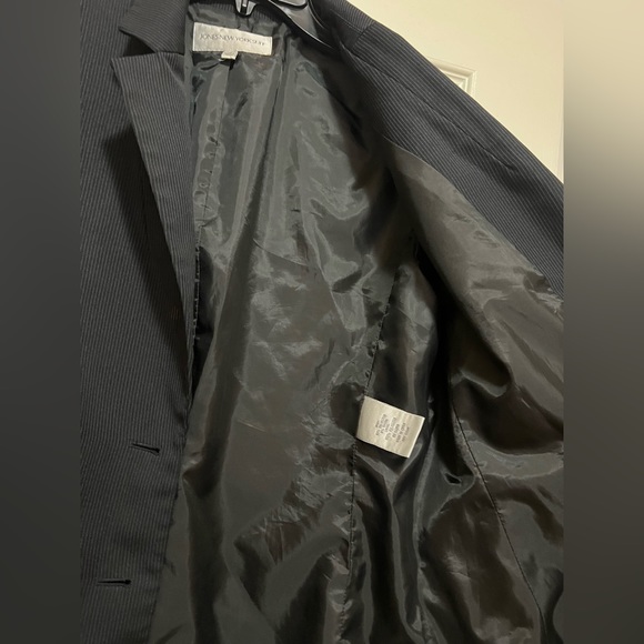 Jones NY suit blazer jacket 12 pinstripes black - Picture 4 of 9